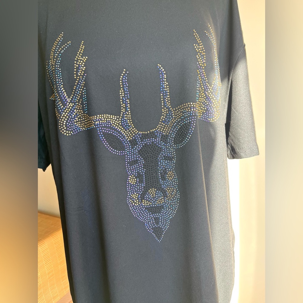 Men/ Womens T-Shirt Funny Rhinestone Shirts/ Brand New